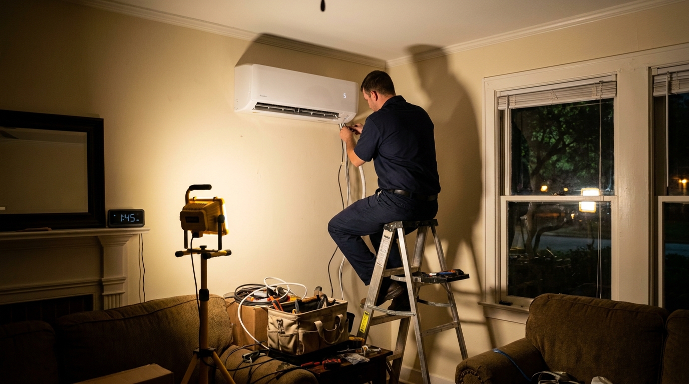 Ductless mini-split equipment serviced across Birmingham's east corridor